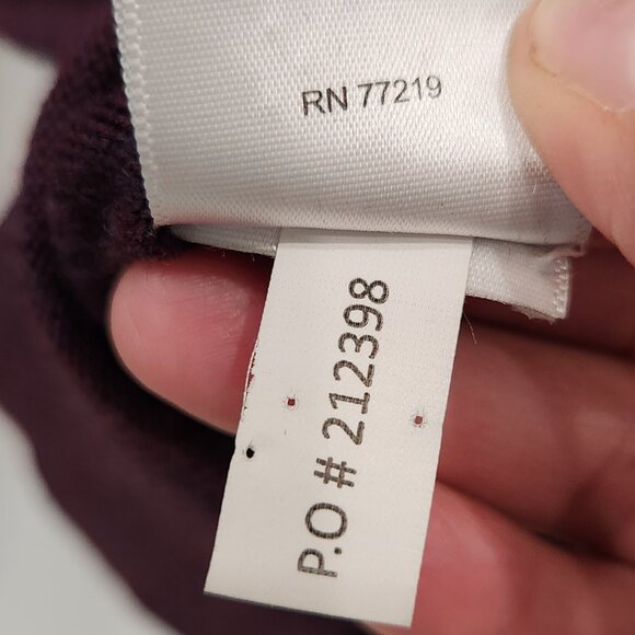 Joseph Abboud Extra Fine Merino Wool Sweater V-neck Pullover Wine Men's Large - Picture 10 of 10